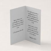 Duif met kruisgrijs verticaal gevouwen visitekaartje (Binnen)