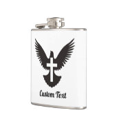 Duif met kruiskolf heupfles (Links)