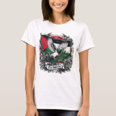 Duif met olijfblad vrij Palestina Vlag T-shirt (Voorkant)