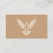 Duif met Rode Kruis en Beige Kerk Kaart Visitekaartje (Achterkant)