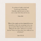 Duif met rood kruis en beige gevouwen bus visitekaartje (Binnenkant ongevouwen)