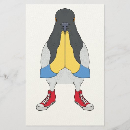Duif met Schoenen Briefpapier (Voorkant)