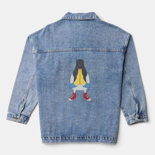 Duif met Schoenen Denim Jacket (Achterkant)