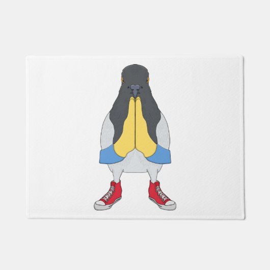 Duif met Schoenen Deurmat (Voorkant)