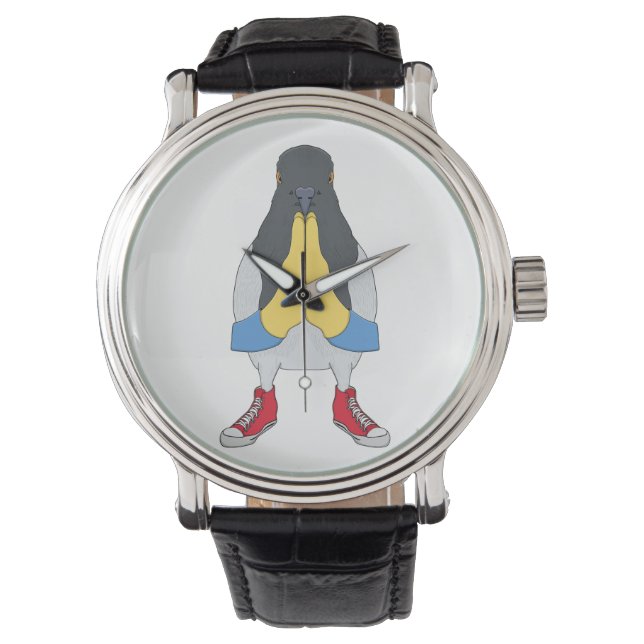 Duif met Schoenen Horloge (Voorkant)