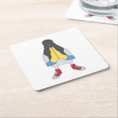 Duif met Schoenen Kartonnen Onderzetters (Schuin)