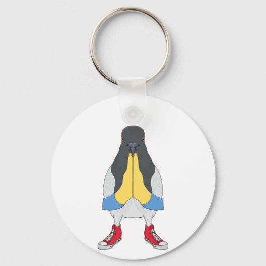 Duif met Schoenen Sleutelhanger (Voorkant)