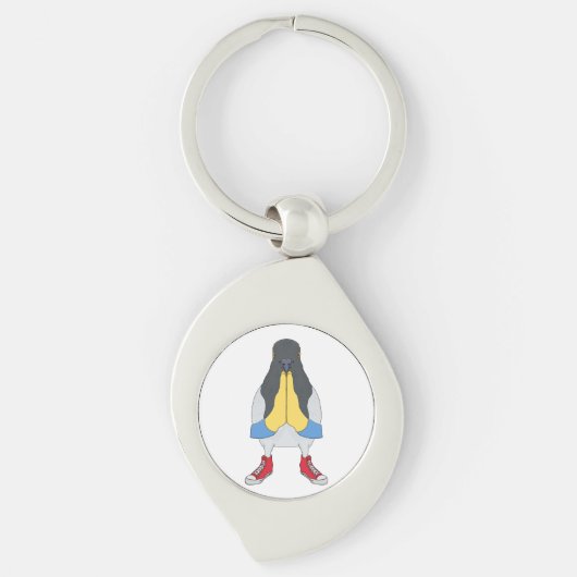 Duif met Schoenen Sleutelhanger (Voorkant)