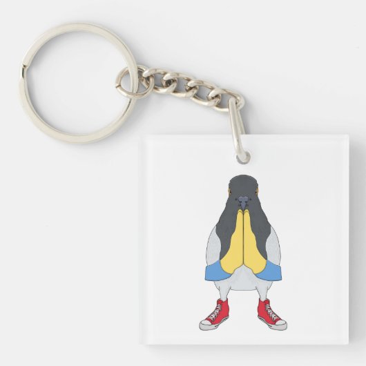 Duif met Schoenen Sleutelhanger (voorkant)