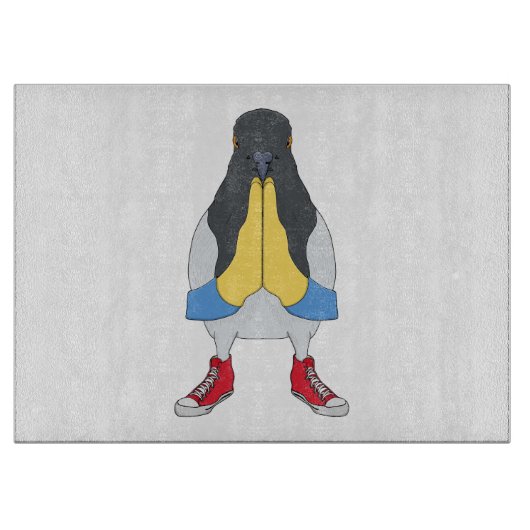 Duif met Schoenen Snijplank (Voorkant)