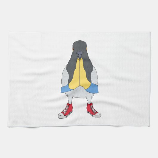 Duif met Schoenen Theedoek (Horizontaal)