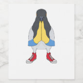 Duif met Schoenen Wijn Etiket (Enkel label)