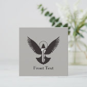 Duif met sleutel kaart (Staand voorkant)