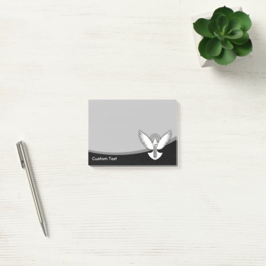 Duif met sleutel post-it® notes (Kantoor)