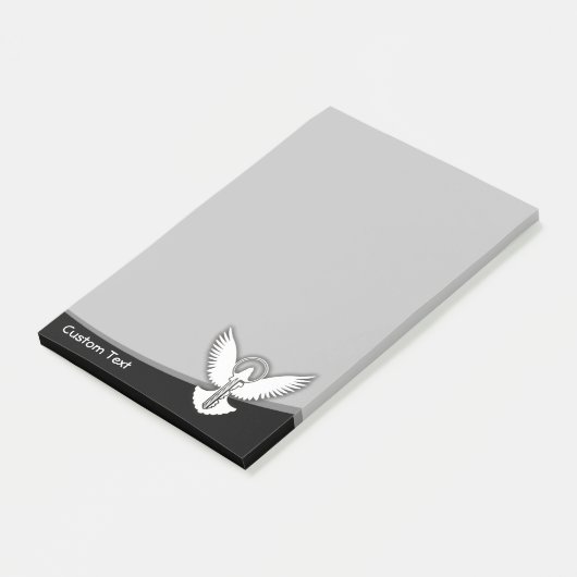 Duif met sleutel post-it® notes (Schuin)