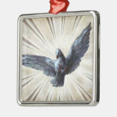duif metaal metalen ornament (Links)