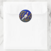 Duif Natuurliefhebber Cadeau, Vredesduif Stijl Die Ronde Sticker (Tas)