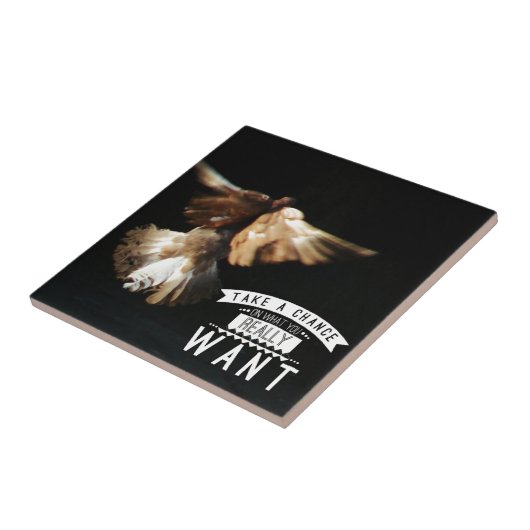 Duif Neem Een Kans Tegeltje (Zijkant)