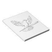 duif of duif met riettekening notitieblok (Schuin)