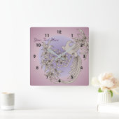 Duif op het Gebloeide Dierlijke Art. van de Tak Vierkante Klok (Huis)