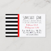 Duif op Stripes Visitekaartje (Achterkant)