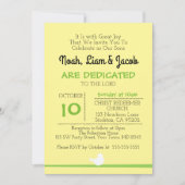 Duif op tak gele toewijding uitnodiging (Voorkant)