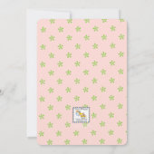 Duif op tak Roze Toewijding Uitnodiging (Achterkant)