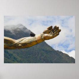 Duif, Pachacuti-standbeeldarm, Aguas Calientes, Pe Poster