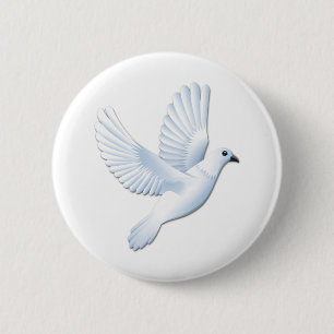 duif ronde button 5,7 cm