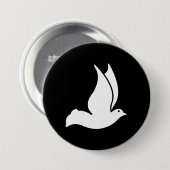 duif ronde button 7,6 cm (Voorkant /achterkant)