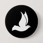 duif ronde button 7,6 cm (Voorkant)