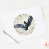 duif ronde sticker (Envelop)