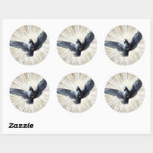 duif ronde sticker (Vel)