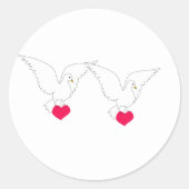 duif ronde sticker (Voorkant)