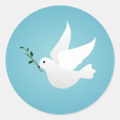 duif ronde sticker (Voorkant)