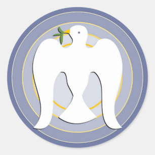 duif ronde sticker