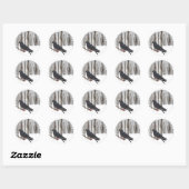 duif ronde sticker (Vel)