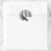 duif ronde sticker (Tas)