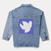 duif schilderkunst denim jacket (Achterkant)