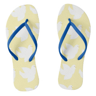 duif schilderkunst teenslippers