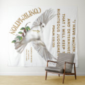 Duif Schrift bevestiging doop achtergrond Wandkleed (In Situ (horizontaal))