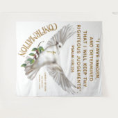 Duif Schrift bevestiging doop achtergrond Wandkleed (Voorkant (horizontaal))