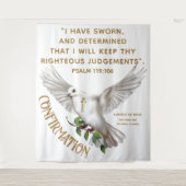 Duif Schrift bevestiging doop achtergrond Wandkleed (Voorkant)