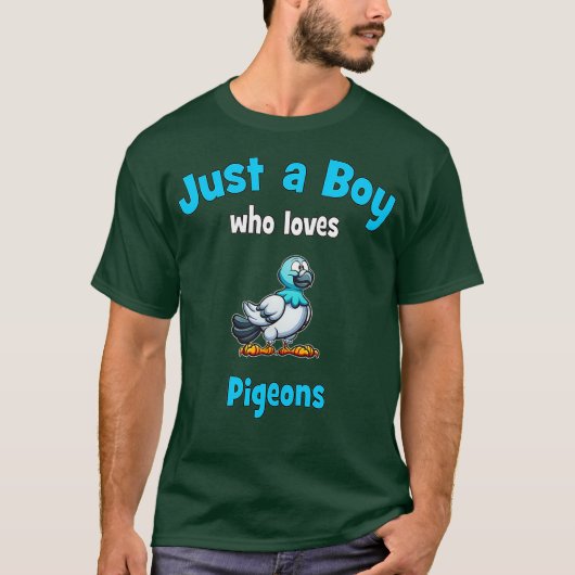 Duif Shirt voor Jongens Kinder Duif (Voorkant)