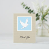 Duif sympathie dank u Briefkaart (Staand voorkant)