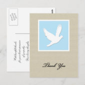 Duif sympathie dank u Briefkaart (Voorkant / Achterkant)