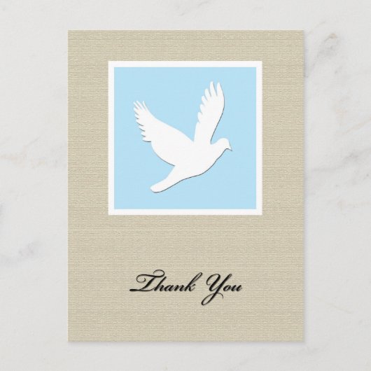 Duif sympathie dank u Briefkaart (Voorkant)