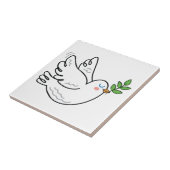 duif tegeltje (Zijkant)