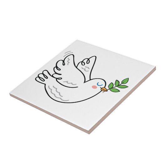 duif tegeltje (Zijkant)