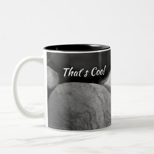 duif tweekleurige koffiemok (Links)